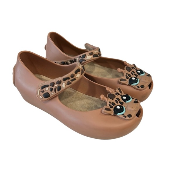 Mini Melissa Brown Giraffe Girl's Ankle Strap Sandal's Size 10 - Picture 1 of 10